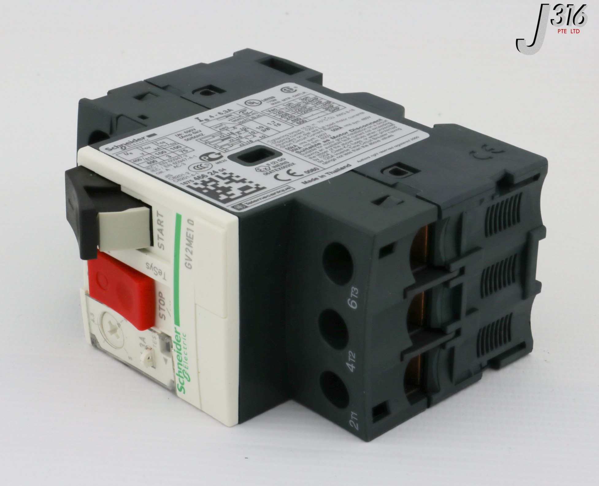 Disjoncteur De Moteur Schneider Electric GV2ME10/4 – 6.3A, D'occasion Mais Fonctionnel
